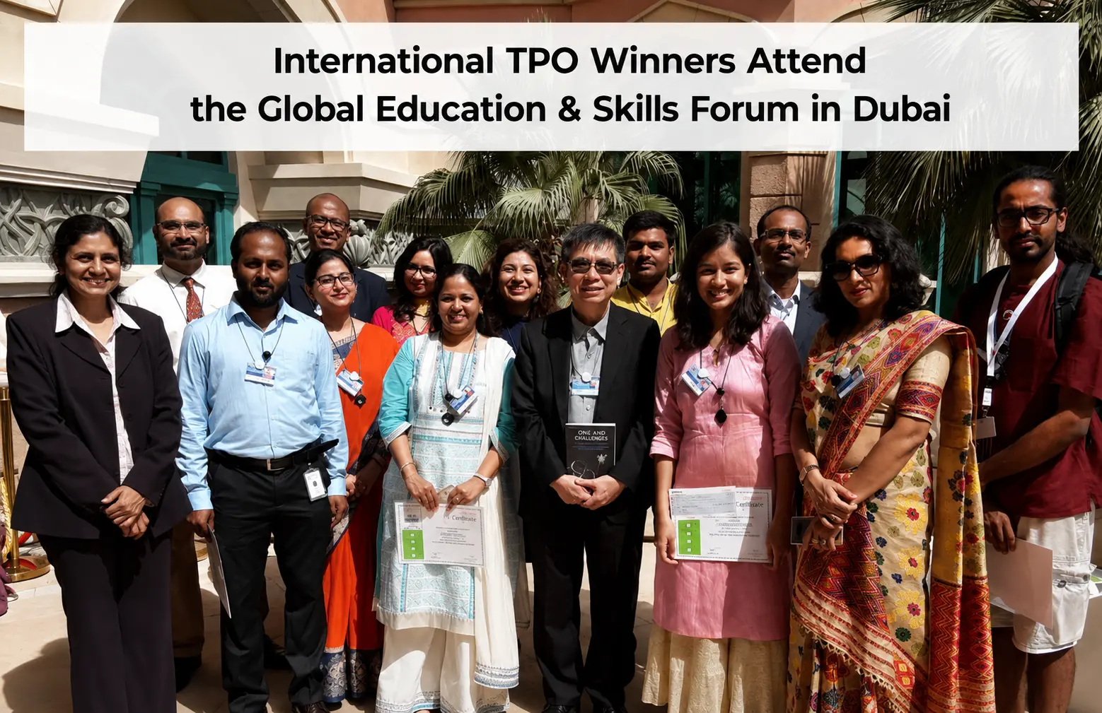 International TPO winners at the Global Education & Skills Forum in Dubai